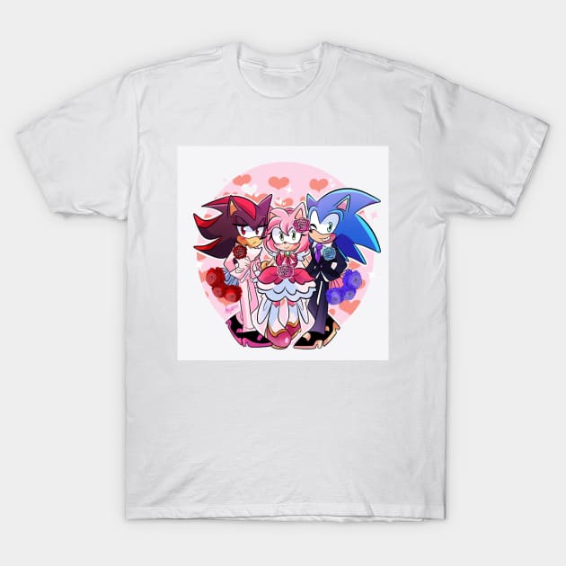 Shadow x amy x sonic T-Shirt by Klaudiapasqui 96